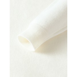 1pc HDW Men'S Casual Viscose Sweater - Round Neck, Solid Color, Loose Fit, Knitted Pullover with Stretch