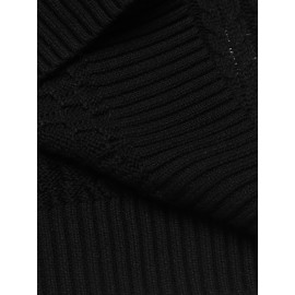 Men's Slim Fit Turtleneck Sweater - Casual Solid Color Knit Pullover for Fall/Winter, Polyester Blend, Best for Christmas