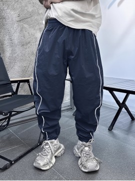 Men's Casual Loose Fit Joggers, Chic Street Style Sports Pants For Outdoor Activities