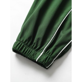 Men's Casual Loose Fit Joggers, Chic Street Style Sports Pants For Outdoor Activities