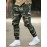 Men's Camo Cargo Pants with Flap Pockets & Drawstring Waist - Casual Outdoor Workwear, Polyester