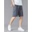Casual Solid Men's Regular Fit Elastic Waist Cotton Cargo Shorts With Side Pockets For Summer Outdoor Leisure And Work