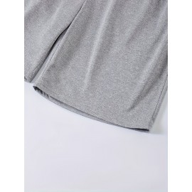 They Who Stand Print, Men's Breathable Drawstring Pants, Loose Casual Waist Simple Style Comfy Shorts For Spring Summer Outdoor Fitness Cycling Climbing Mountain Holiday Daily Commute Dates Sports Workout Trousers