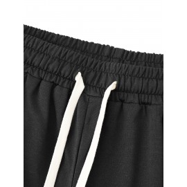 Men's Casual Cross Print Shorts with Pockets - Breathable Polyester, Machine Washable