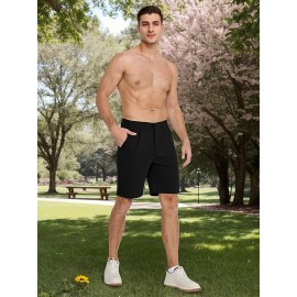 Men's Lightweight Golf Shorts - Quick Drying, UPF 50+ Sun Protection, Comfortable Elastic, 5 Pockets, Regular Style, Suitable for Hiking, Work, Casual Wear - Very Suitable for Spring and Summer
